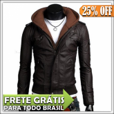 Jaqueta de Couro Sintético Masculina #3