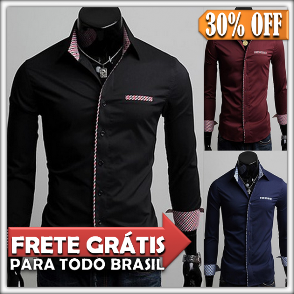 Camisa Slim Luxo Sexy Detail (PROMOÇÃO)