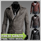 Jaqueta de Couro Sintético Masculina #1